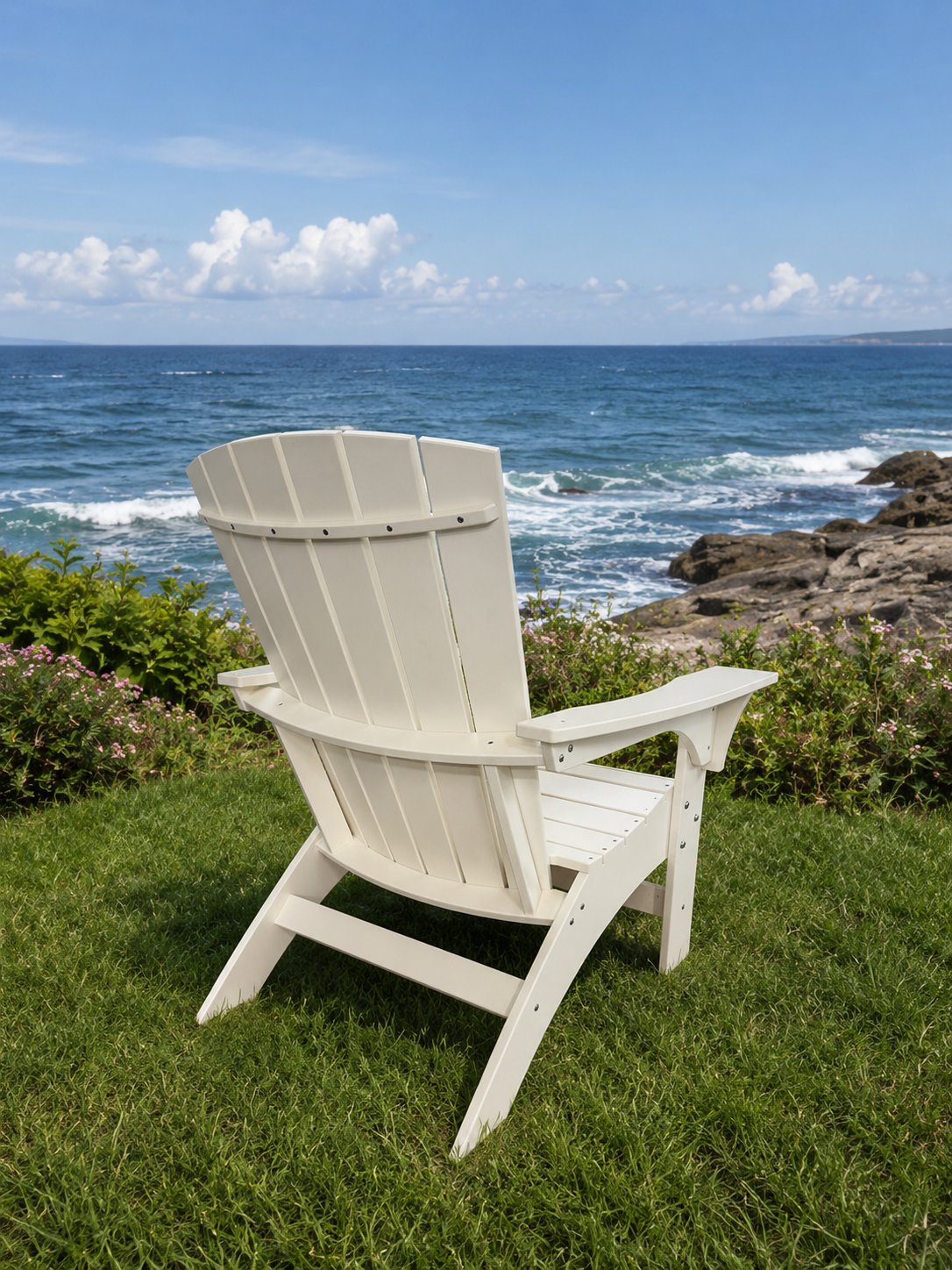 Coastal Adirondack chair overlooking the ocean